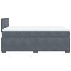 vidaXL Κρεβάτι Boxspring με Στρώμα Σκούρο Γκρι 120x190 εκ. Βελούδινο