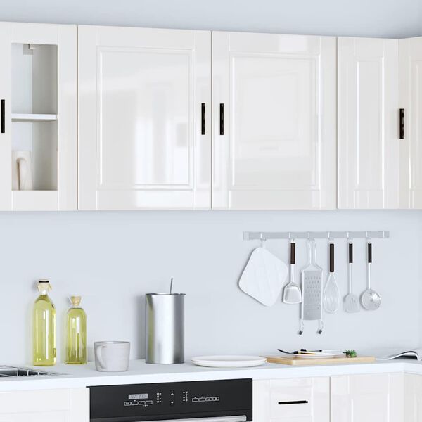 vidaXL ντουλάπια τοίχου κουζίνας 2 τεμάχια "Porto" High Gloss White