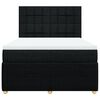 vidaXL &Kappa;&rho;&epsilon;&beta;ά&tau;&iota; Boxspring &mu;&epsilon; &Sigma;&tau;&rho;ώ&mu;&alpha; &Mu;&alpha;ύ&rho;&omicron; 140x190 &epsilon;&kappa;. &Upsilon;&phi;&alpha;&sigma;&mu;ά&tau;&iota;&nu;&omicron;