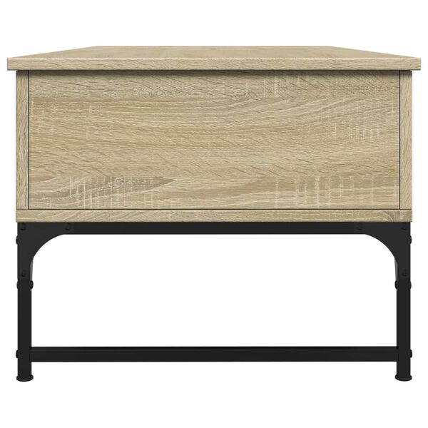 vidaXL Τραπεζάκι Σαλονιού Sonoma Δρυς 100x50x40 εκ. Επ. Ξύλο & Μέταλλο