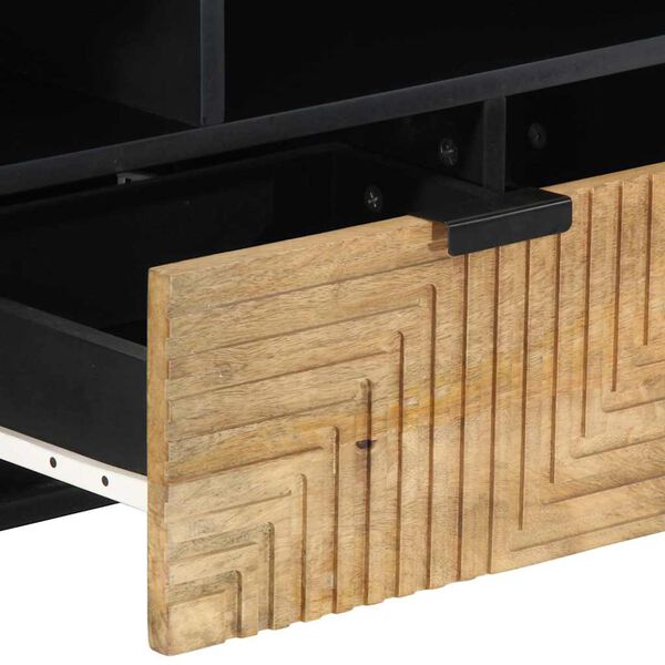 vidaXL Ντουλάπι τηλεόρασης καφέ 100x33x46 cm μασίφ ξύλο Mango