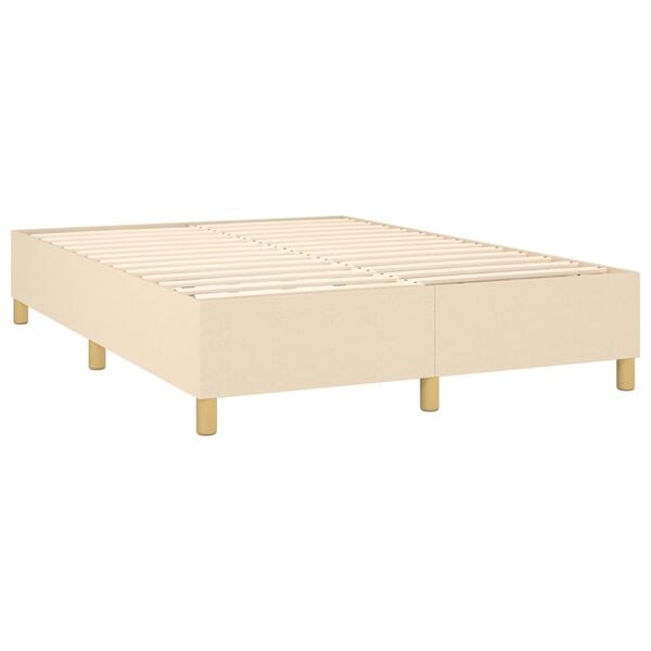 vidaXL &Kappa;&rho;&epsilon;&beta;ά&tau;&iota; Boxspring &mu;&epsilon; &Sigma;&tau;&rho;ώ&mu;&alpha; &Kappa;&rho;&epsilon;&mu; 140x200 &epsilon;&kappa;. &Upsilon;&phi;&alpha;&sigma;&mu;ά&tau;&iota;&nu;&omicron;