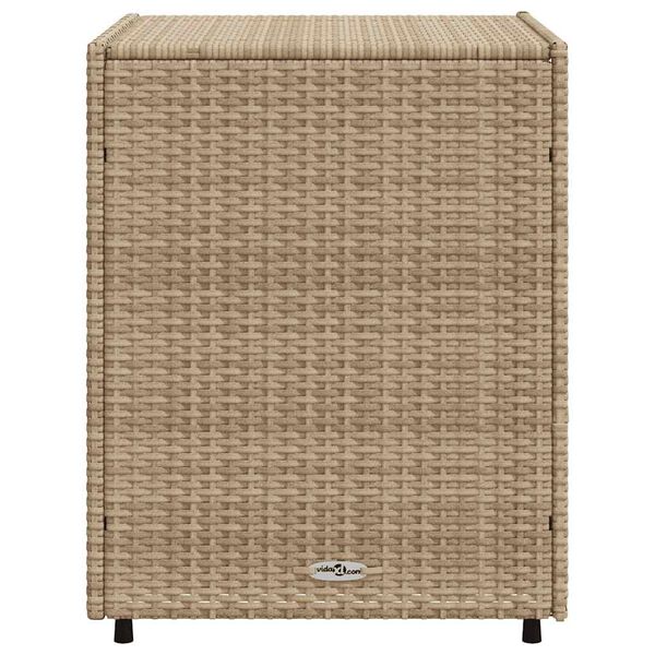 vidaXL Ντουλάπι Αποθήκευσης Κήπου Beige 55x59x69 εκ. Συνθετικό Ρατάν