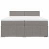 vidaXL &Kappa;&rho;&epsilon;&beta;ά&tau;&iota; Boxspring &mu;&epsilon; &Sigma;&tau;&rho;ώ&mu;&alpha; Taupe 200x200 &epsilon;&kappa;. &Upsilon;&phi;&alpha;&sigma;&mu;ά&tau;&iota;&nu;&omicron;