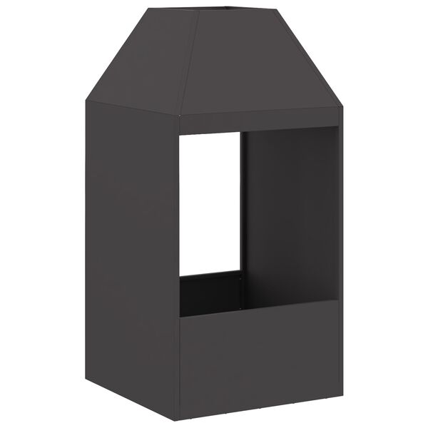 vidaXL Φωτιά Μαύρο 50 x 50 x 100 cm Κρύα έλαση από χάλυβα