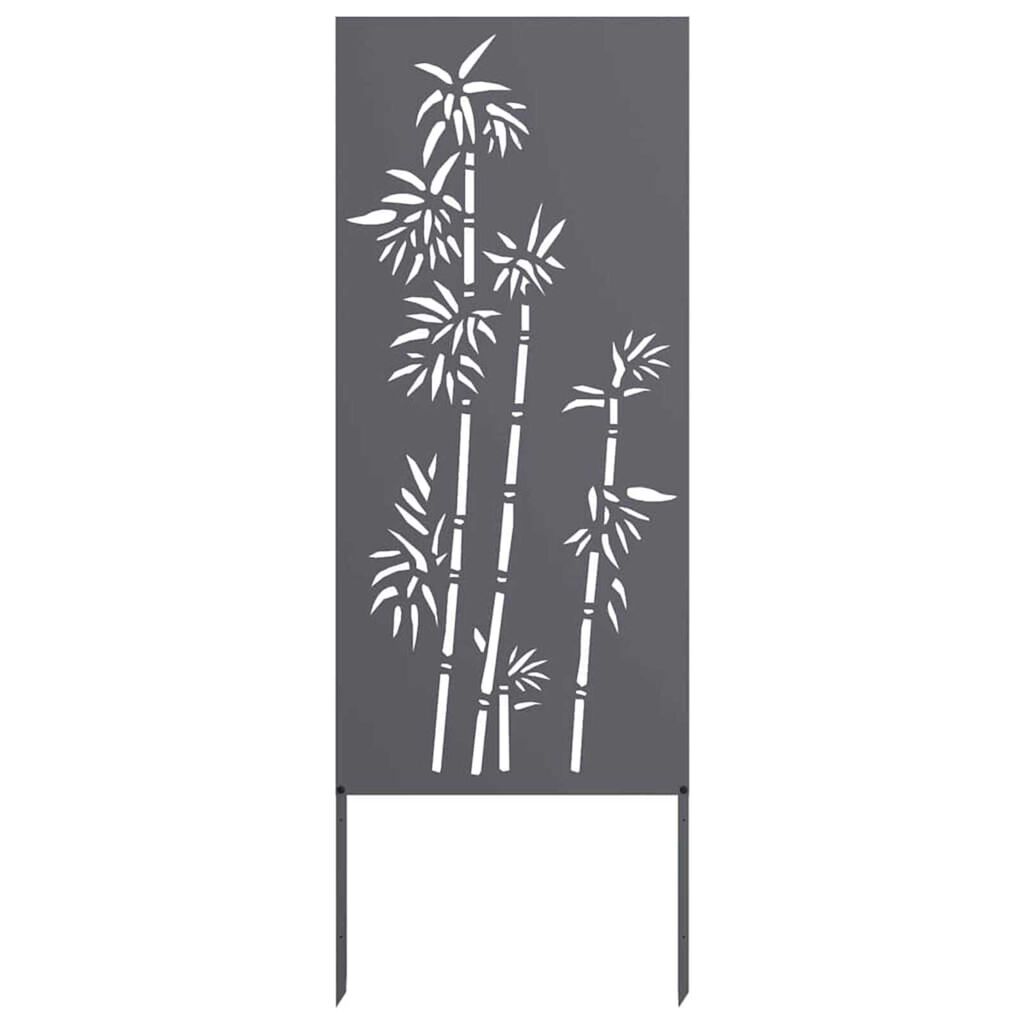 vidaXL Οθόνη Ιδιωτικότητας Κήπου Floral Ανθρακί 50 x 140 εκ