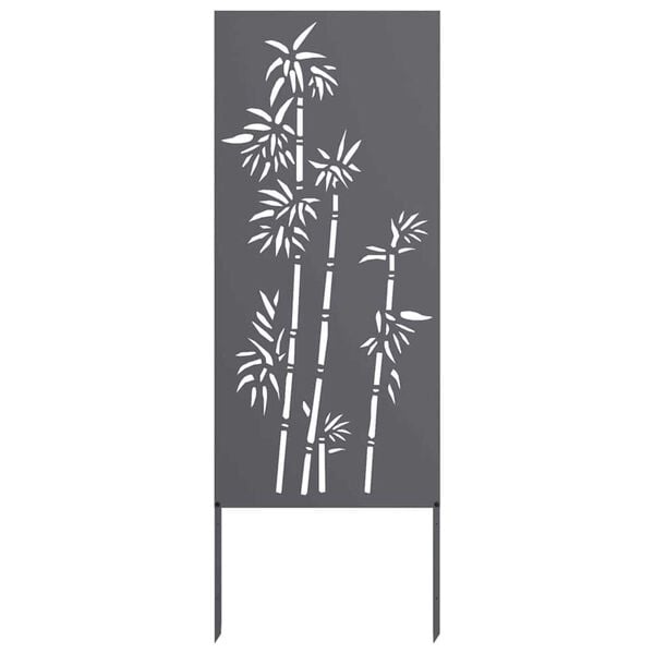vidaXL Οθόνη Ιδιωτικότητας Κήπου Floral Ανθρακί 50 x 140 εκ