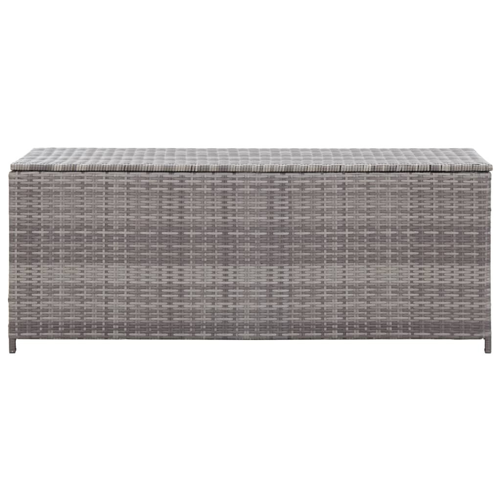 vidaXL Κουτί Αποθήκευσης Κήπου Γκρι 120x50x60 εκ. από Συνθετικό Ρατάν
