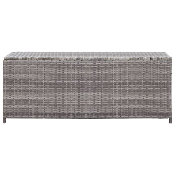 vidaXL Κουτί Αποθήκευσης Κήπου Γκρι 120x50x60 εκ. από Συνθετικό Ρατάν