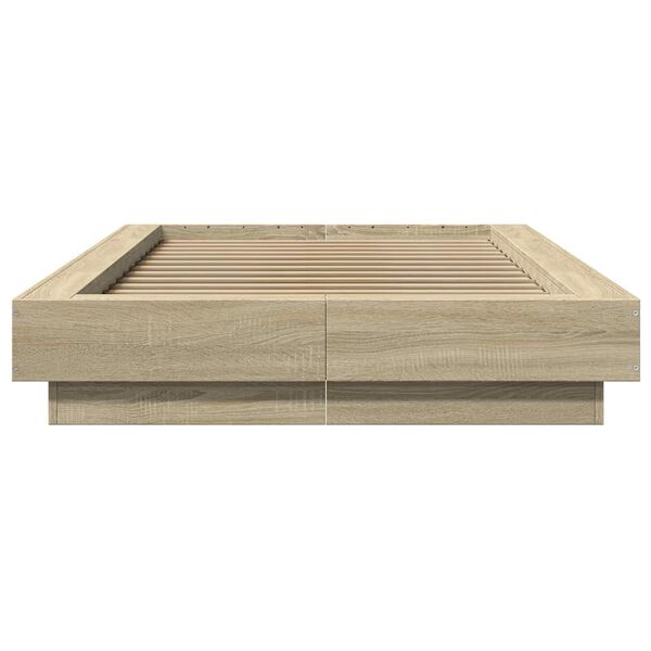 vidaXL Πλαίσιο Κρεβατιού Sonoma Δρυς 100x200 εκ. Επεξεργασμένο Ξύλο