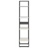 vidaXL Βιβλιοθήκη με 4 Ράφια Λευκή 40x30x140 εκ. από Μασίφ Ξύλο Πεύκου