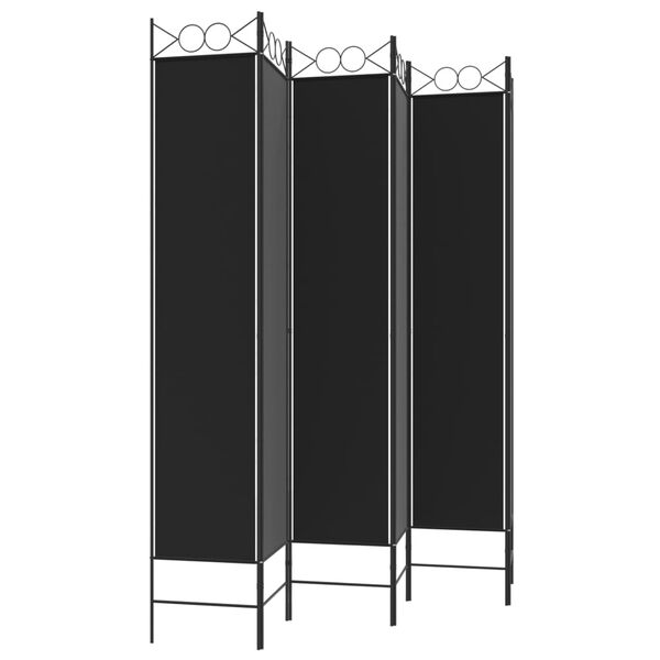 vidaXL Διαχωριστικό Δωματίου με 6 Πάνελ Μαύρο 240x220 εκ. από Ύφασμα