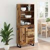 vidaXL Highboard &Pi;&alpha;&lambda;&iota;ό &xi;ύ&lambda;&omicron; 69,5 x 34 x 180 &epsilon;&kappa;. &Epsilon;&pi;&epsilon;&xi;&epsilon;&rho;&gamma;&alpha;&sigma;&mu;έ&nu;&omicron; &xi;ύ&lambda;&omicron;