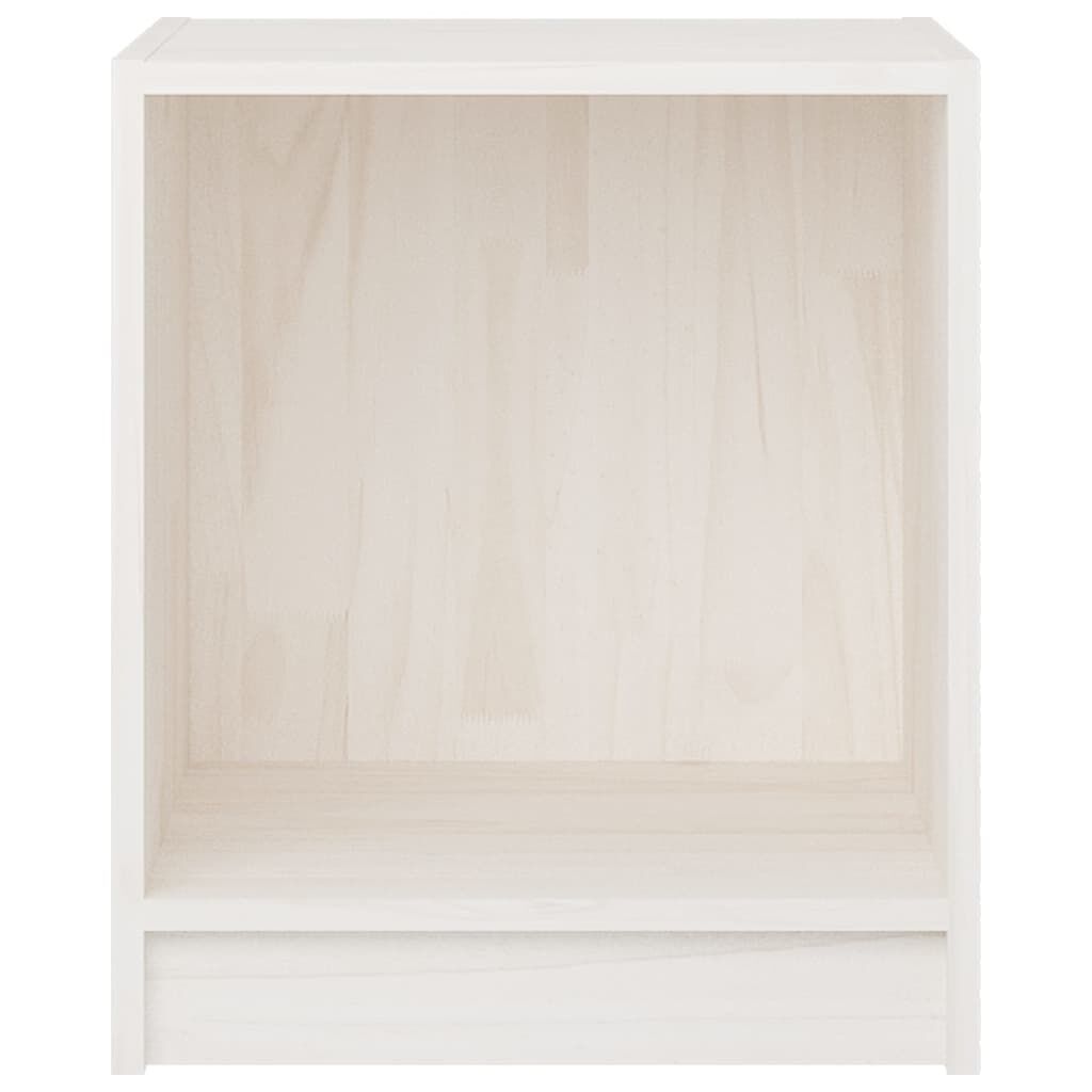 vidaXL Κομοδίνα 2 τεμ Λευκά 35,5 x 33,5 x 41,5εκ από Μασίφ Ξύλο Πεύκου