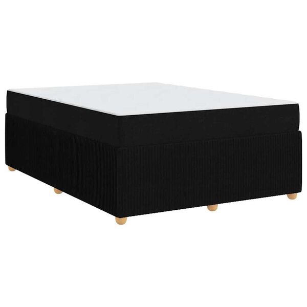 vidaXL Σκελετός κρεβατιού με στρώμα Μαύρο 160 x 200 cm ύφασμα