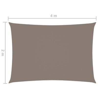 vidaXL Πανί Σκίασης Ορθογώνιο Taupe 2 x 4 μ. από Ύφασμα Oxford
