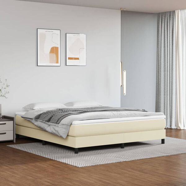 vidaXL &Kappa;&rho;&epsilon;&beta;ά&tau;&iota; Boxspring &mu;&epsilon; &Sigma;&tau;&rho;ώ&mu;&alpha; &Kappa;&rho;&epsilon;&mu; 180x200 &epsilon;&kappa;. &Sigma;&upsilon;&nu;&theta;&epsilon;&tau;&iota;&kappa;ό &Delta;έ&rho;&mu;&alpha;
