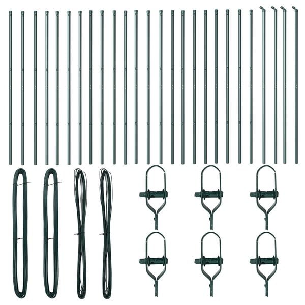 vidaXL Στύλος Περιφράξεων 26 pcs Πράσινο 3.2 x 3.2 x 190 εκ Ατσάλι