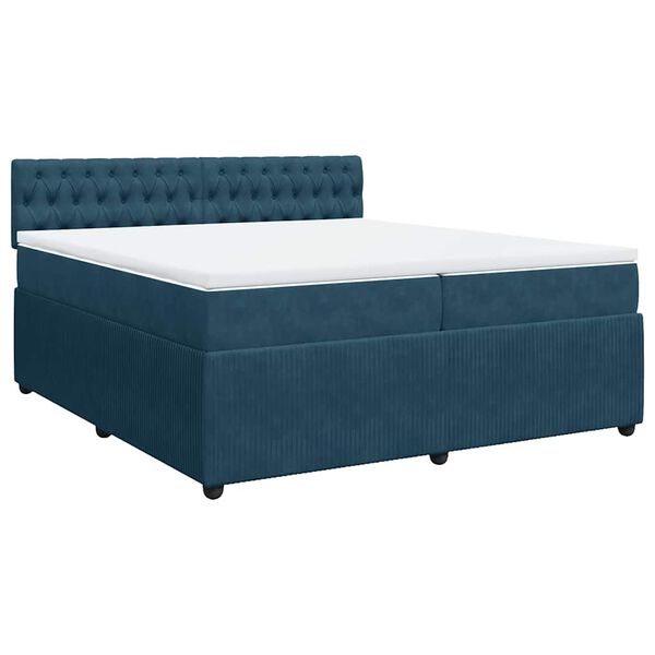vidaXL &Kappa;&rho;&epsilon;&beta;ά&tau;&iota; Boxspring &mu;&epsilon; &Sigma;&tau;&rho;ώ&mu;&alpha; &Mu;&pi;&lambda;&epsilon; 200x200 &epsilon;&kappa;. &Beta;&epsilon;&lambda;&omicron;ύ&delta;&iota;&nu;&omicron;