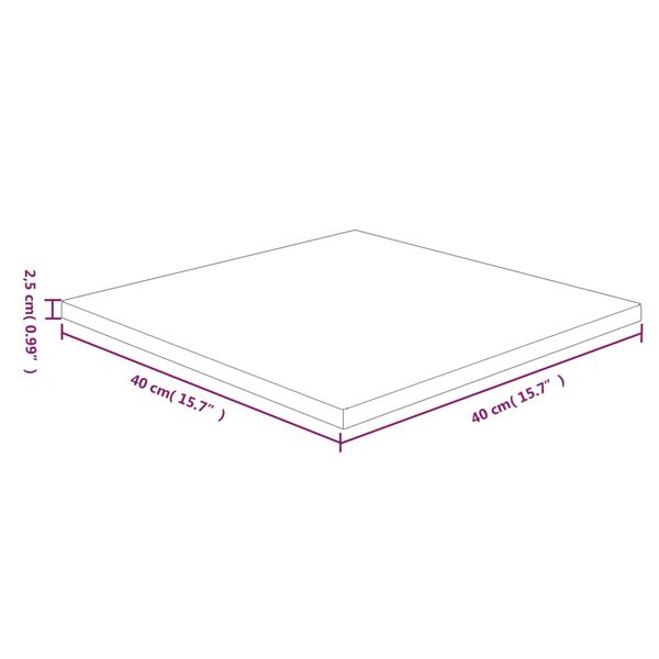 vidaXL &Epsilon;&pi;&iota;&phi;ά&nu;&epsilon;&iota;&alpha; &Tau;&rho;&alpha;&pi;&epsilon;&zeta;&iota;&omicron;ύ &Tau;&epsilon;&tau;&rho;ά&gamma;&omega;&nu;&eta; &Sigma;&kappa;. &Kappa;&alpha;&phi;έ 40x40x2,5 &epsilon;&kappa;. &Xi;ύ&lambda;&omicron; &Delta;&rho;&upsilon;&sigmaf;