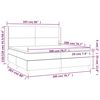 vidaXL Κρεβάτι Boxspring με Στρώμα Κρεμ 200x200 εκ. Συνθετικό Δέρμα