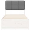 vidaXL Σκελετός Κρεβατιού με Επενδεδυμένο Κεφαλάρι Ανοιχτό γκρι