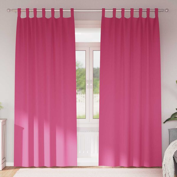 vidaXL Κουρτίνες 2 pcs Φωτεινό Ροζ 260 x 140 εκ. Πολυεστέρας