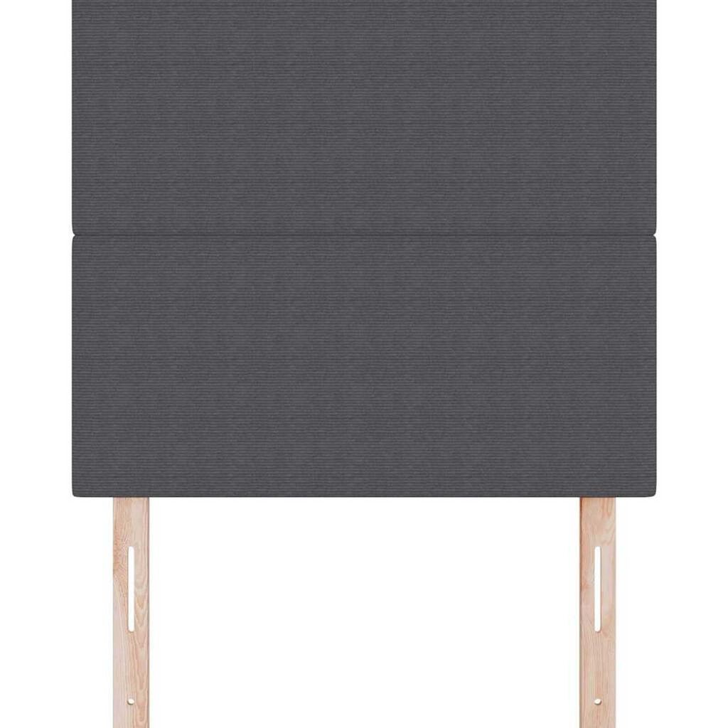 vidaXL LED κεφαλάρι με φώτα λωρίδας LED Σκούρο γκρι 100 cm ύφασμα