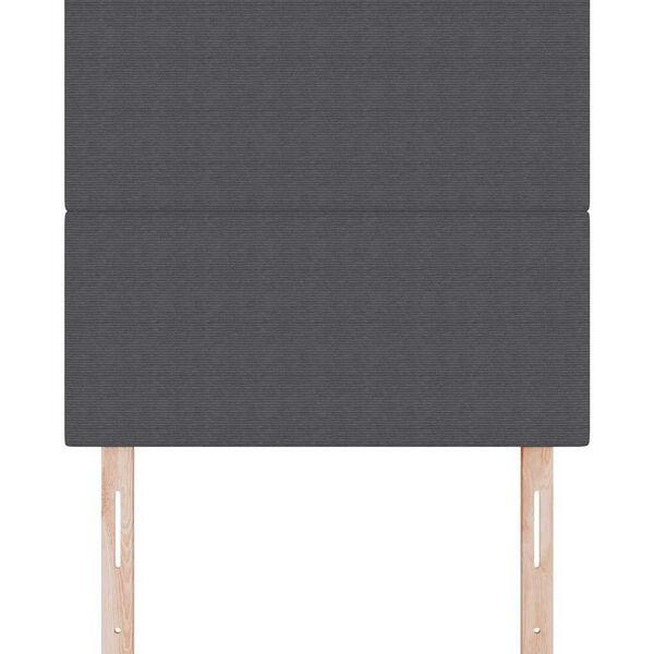 vidaXL LED κεφαλάρι με φώτα λωρίδας LED Σκούρο γκρι 100 cm ύφασμα