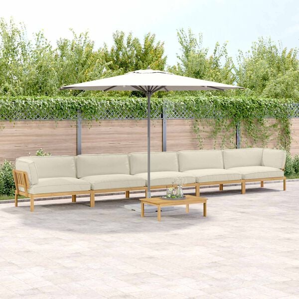 vidaXL &Sigma;&epsilon;&tau; &Kappa;&alpha;&nu;&alpha;&pi;έ &mu;&epsilon; &mu;&alpha;&xi;&iota;&lambda;ά&rho;&iota; &Mu;&omicron;&nu;ό&chi;&rho;&omega;&mu;&omicron; 6 pcs &Kappa;&rho;&epsilon;&mu; &Sigma;&tau;&epsilon;&rho;&epsilon;ό &Xi;ύ&lambda;&omicron; &Alpha;&kappa;&alpha;&kappa;ί&alpha;&sigmaf;