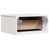 vidaXL Κομοδίνο με συρτάρι Λευκό 37 x 35 x 18.5 εκ Μασίφ ξύλο πεύκου