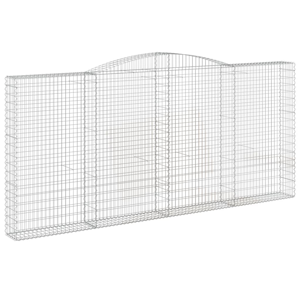vidaXL Συρματοκιβώτιο Τοξωτό 400x30x180/200εκ. από Γαλβανισμένο Χάλυβα