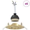 vidaXL Spotlights με προβολείς 6 pcs Χρυσό 9 x 9 εκ. Μέταλλο