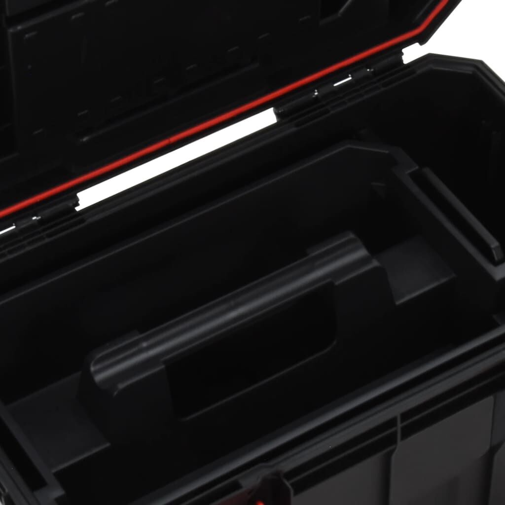 vidaXL Εργαλειοθήκη Μαύρη και Κόκκινη 45 x 28 x 26,5 εκ.
