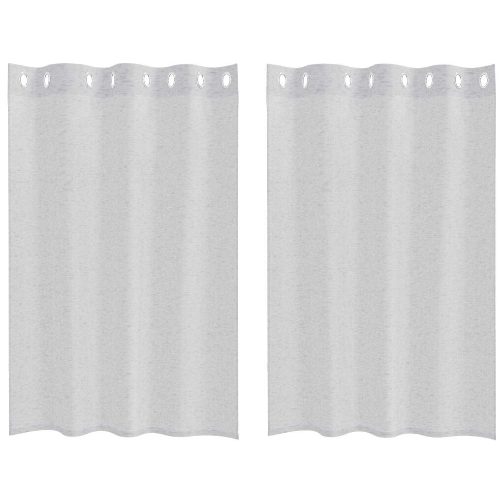 vidaXL Κουρτίνες 2 pcs Ανοιχτό γκρι 140 x 140 εκ. Πολυεστέρας