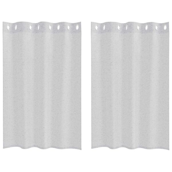 vidaXL Κουρτίνες 2 pcs Ανοιχτό γκρι 140 x 140 εκ. Πολυεστέρας