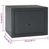 vidaXL Χρηματοκιβώτιο Σκοτεινό γκρίζο RAL7016 17 x 23 x 17 εκ. Ατσάλι