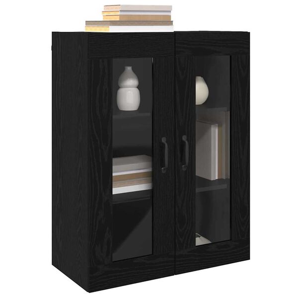 vidaXL Ντουλάπια Τοίχου 2 pcs Μαύρη δρυς 69.5 x 34 x 90 εκ.