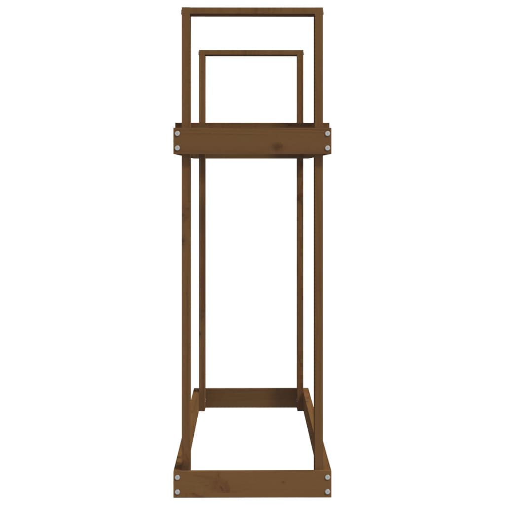vidaXL Ραφιέρα Καυσόξυλων Καφέ Μελί 110x35x108,5 εκ. Μασίφ Ξύλο Πεύκου