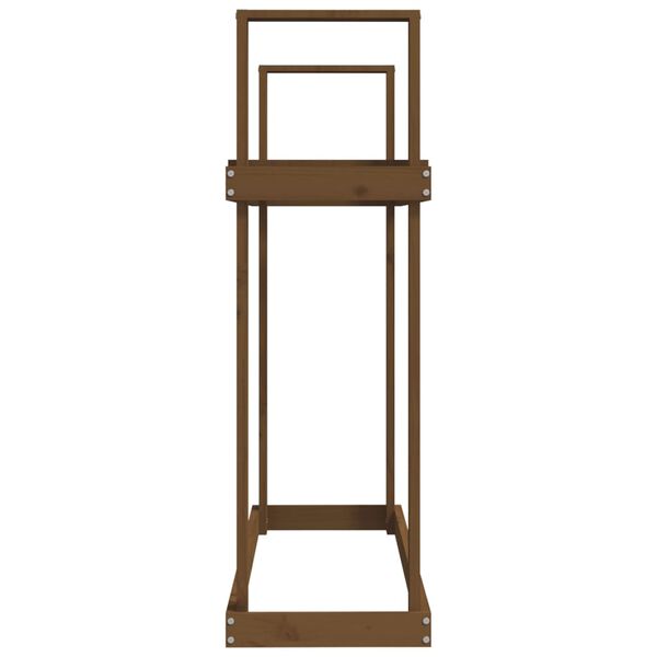 vidaXL Ραφιέρα Καυσόξυλων Καφέ Μελί 110x35x108,5 εκ. Μασίφ Ξύλο Πεύκου