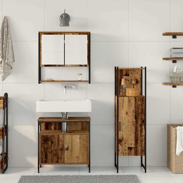 vidaXL &Sigma;&epsilon;&tau; &Epsilon;&pi;ί&pi;&lambda;&omega;&nu; &Mu;&pi;ά&nu;&iota;&omicron;&upsilon; &mu;&epsilon; &rho;ά&phi;&iota; 3 pcs &Kappa;&alpha;&phi;έ &Epsilon;&pi;&epsilon;&xi;&epsilon;&rho;&gamma;&alpha;&sigma;&mu;έ&nu;&omicron; &xi;ύ&lambda;&omicron;