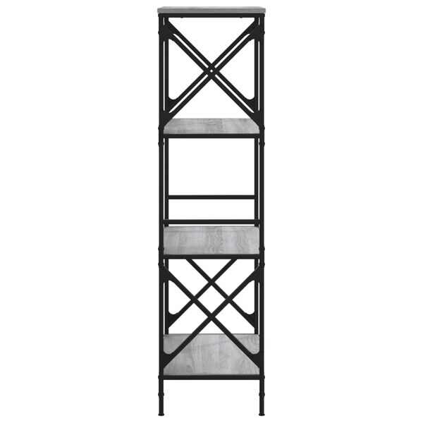 vidaXL Βιβλιοθήκη 4 Επιπέδων Γκρι Sonoma 59x35x132 εκ. Επεξεργ. Ξύλο