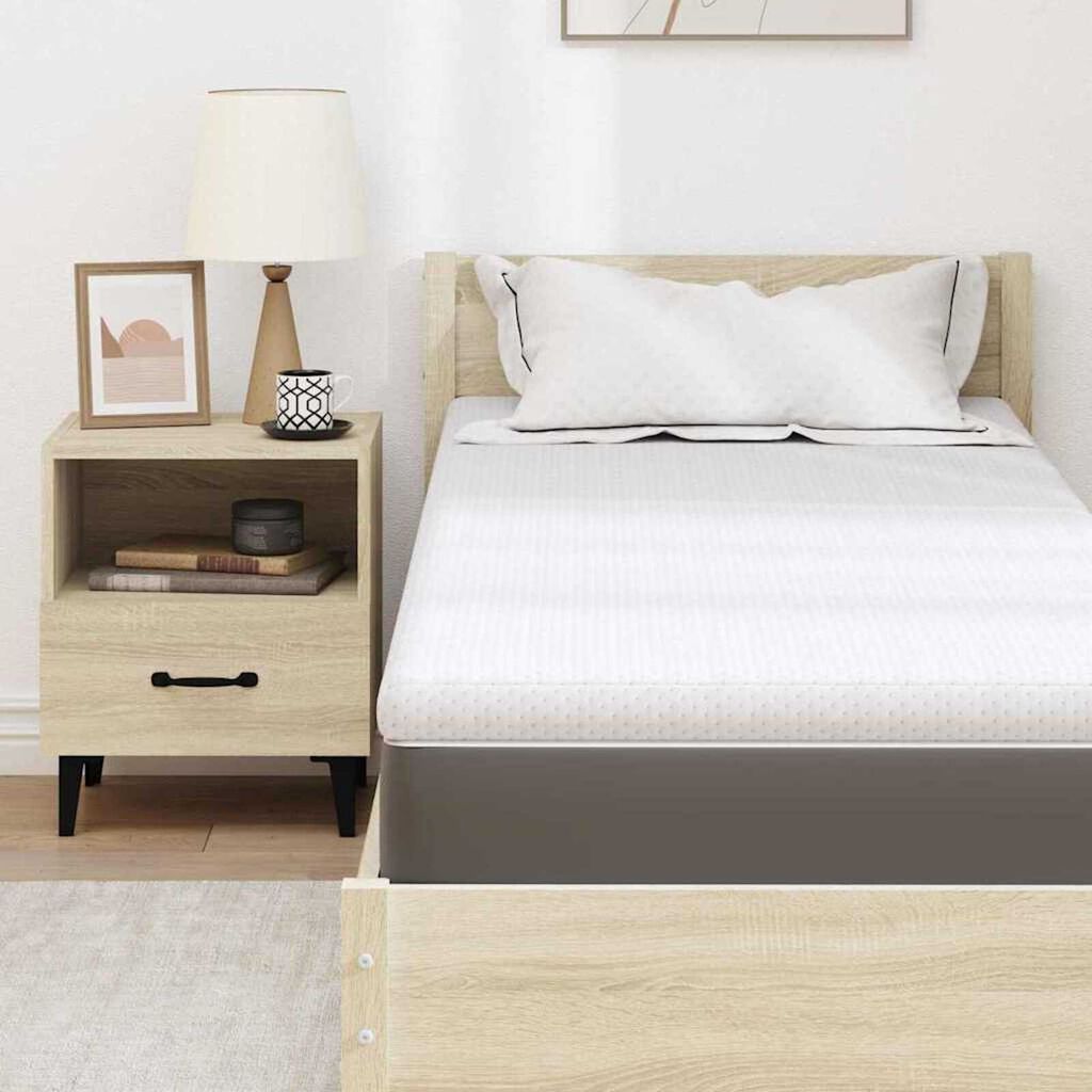 vidaXL Στρώματα Λευκό 70 x 200 cm 100% ύφασμα πολυεστέρα με τζακάρ