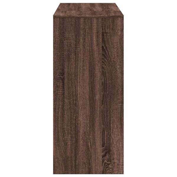 vidaXL Τραπέζι Κονσόλα με Ράφι Καφέ Δρυς 124x46x103,5εκ. Επεξεργ. Ξύλο
