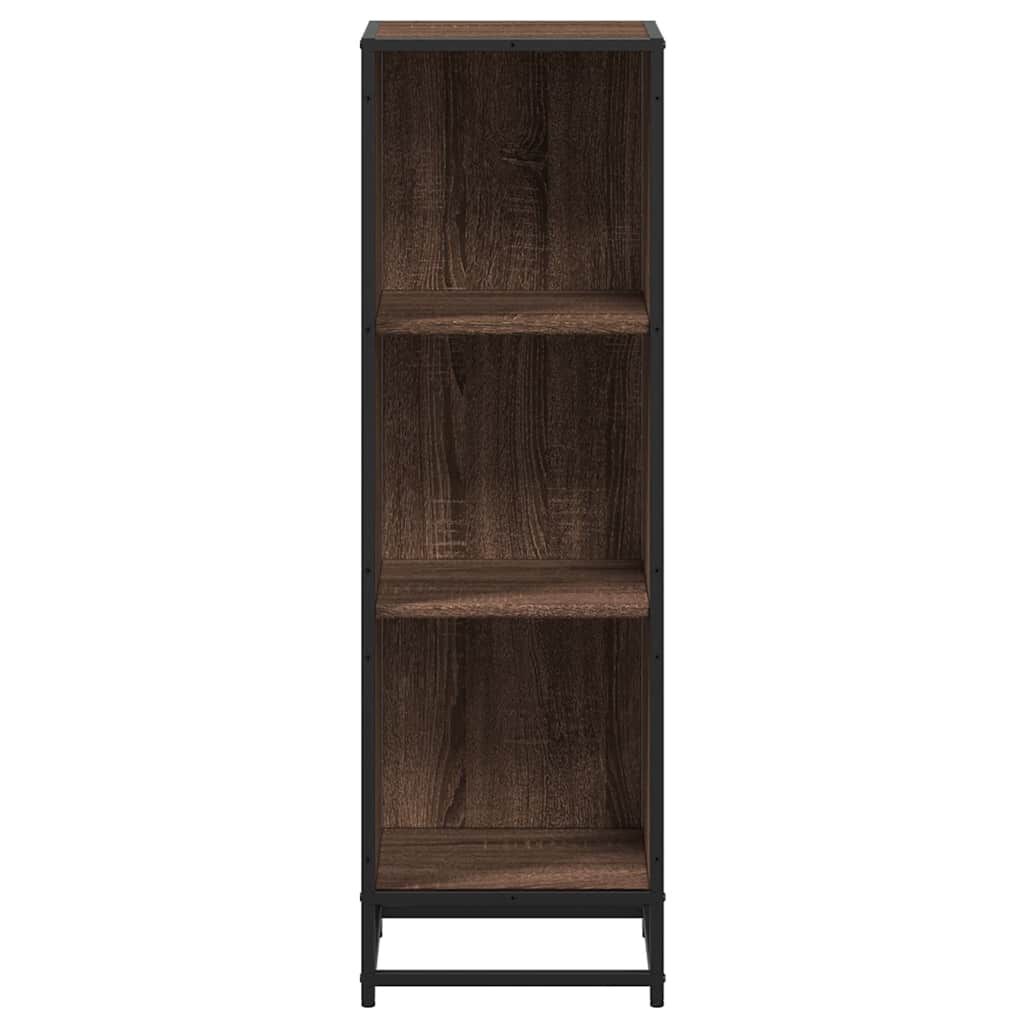 vidaXL Βιβλιοθήκη Καφέ Δρυς 33,5x33x107,5 εκ. από Επεξεργασμένο Ξύλο