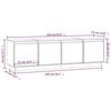 vidaXL Έπιπλο Τηλεόρασης 156 x 37 x 45 εκ. από Μασίφ Ξύλο Πεύκου