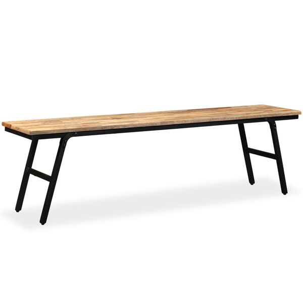 vidaXL Πάγκος 160 x 35 x 45 εκ. από Ανακυκλωμένο Ξύλο Teak και Ατσάλι