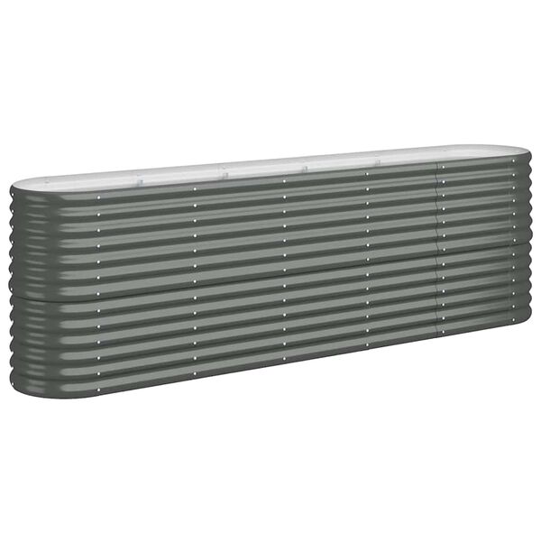 vidaXL Ζαρντινιέρα Ανθρακί 224x40x68 εκ Γαλβανισμένος χάλυβας