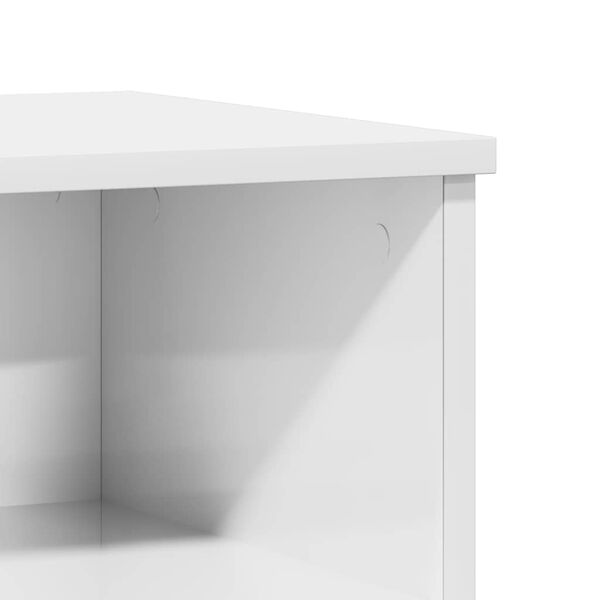 vidaXL Κομοδίνα 2 τεμ. Γυαλ. Λευκό 40 x 35 x 50 εκ. Επεξεργασμένο Ξύλο