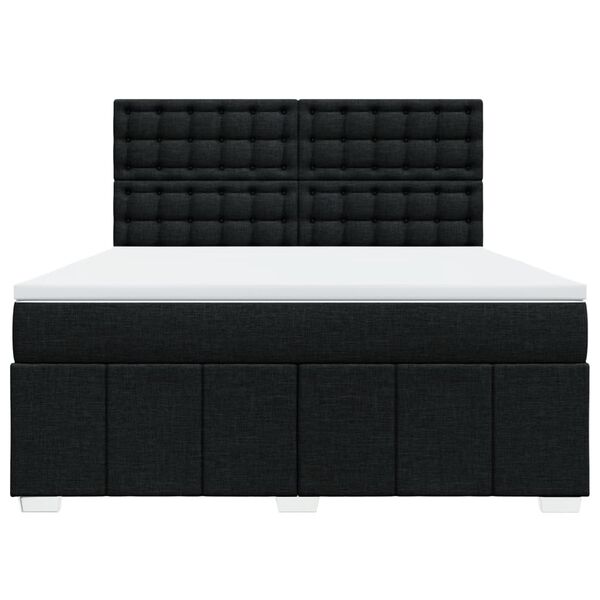 vidaXL &Kappa;&rho;&epsilon;&beta;ά&tau;&iota; Boxspring &mu;&epsilon; &Sigma;&tau;&rho;ώ&mu;&alpha; &Mu;&alpha;ύ&rho;&omicron; 180x200 &epsilon;&kappa;. &Upsilon;&phi;&alpha;&sigma;&mu;ά&tau;&iota;&nu;&omicron;